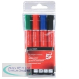 5 Star Office Drywipe Marker Xylene/Toluene-free Bullet Tip 3mm Line Wallet Assorted [Pack 4]