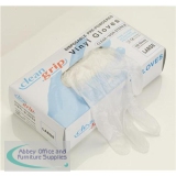 Vinyl Gloves Disposable Powder Free Medium Clear [50 Pairs]