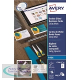 Avery Quick and Clean Business Cards Inkjet 260gsm 8 per Sheet Matt Coated Ref C32015-25 [200 Cards]