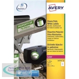 Avery Heavy Duty Labels Laser 4 per Sheet 99.1x139mm White Ref L4774-20 [80 Labels]