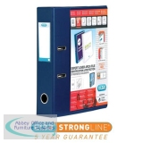 Elba Lever Arch File with Clear PVC Cover 70mm Spine A4 Blue Ref 100082303 [Pack 10]