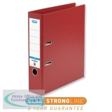 Elba Lever Arch File Polypropylene 70mm Spine A4 Red Ref 100202172 [Pack 10]