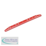 Clip Multi punched For Ring binders 300mm Red [Pack 25]