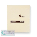 5 Star Value Repositionable Notes 75x127mm Yellow [Pack 12]
