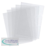 5 Star Value Folder Embossed Cut Flush Polypropylene 80 Micron A4 Clear [Pack 100]