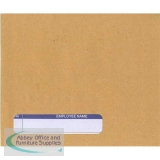 Sage Compatible Payslip Wage Envelopes with Window 128x107mm Manilla Ref SE45 [Pack 1000]