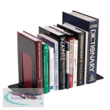 5 Star Office Bookends Large Metal Black [Pack 2]