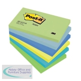 Post-it Colour Notes Pad of 100 Sheets 76x127mm Dreamy Palette Rainbow Colours Ref 655MTDR [Pack 6]
