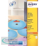 Avery CD/DVD Labels Laser 2 per Sheet Dia.117mm Full Face Opaque White Ref L7676-25 [50 Labels]