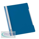 Durable Clear View Folder Plastic with Index Strip Extra Wide A4 Blue Ref 257006 [Pack 50]