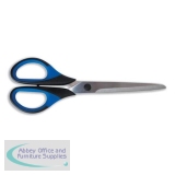 5 Star Elite Scissors with Rubber cushioned Comfort Grip Stainless Steel Blades 180mm Blue/Black
