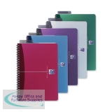 Oxford Office Notebook Poly Wirebound 90gsm Smart Ruled 180pp A5 Assorted Colour Ref 100101300 [Pack 5]