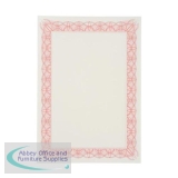 Certificate Papers with Foil Seals 90gsm A4 Reflex Red [30 Sheets]