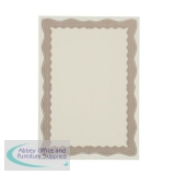 Certificate Papers with Foil Seals 90gsm A4 Bronze Wave [30 Sheets]