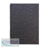 Notebook Sidebound Twin Wire 80gsm Ruled & Perforated 120pp A4 Black [Pack 10]
