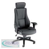 Trexus Hampshire Plus Leather Manager Chair Head Rest 520x510x500-600mm Ref 10472-01