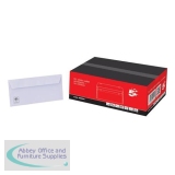 5 Star Office Envelopes PEFC Wallet Peel & Seal 100gsm DL 220x110mm White [Pack 500]