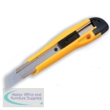 5 Star Office Cutting Knife Light Duty with Locking Device and Snap-off Blades 9mm