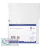 5 Star Elite Presentation Punched Pocket Polypropylene Top-opening 90 Micron A4 Glass Clear [Pack 10]