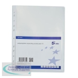 5 Star Elite Expanding Punched Pocket with Flap Polypropylene Top-opening 170 Micron A4 Clear [Pack 10]