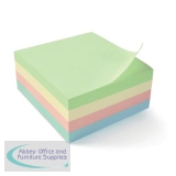 5 Star Office Re-Move Notes Cube Pad of 400 Sheets 76x76mm Pastel Rainbow