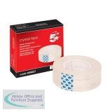 5 Star Office Crystal Tape Roll Easy-tear Permanent Secure 18mm x 33m