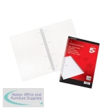 SP-912947 - 5 Star Office Notebook Wirebound 70gsm Ruled and Margin Perforated Punched 4 Holes 100pp A4 Red [Pack 10]