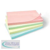 5 Star Office Re-Move Notes Repositionable Pastel Pad of 100 Sheets 76x127mm Assorted [Pack 12]