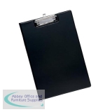 5 Star Office Fold-over Clipboard with Front Pocket Foolscap Black