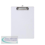 5 Star Office Clipboard Solid Plastic Durable with Rounded Corners A4 Clear