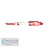 5 Star Elite Fineliner Pen Liquid 0.8mm Tip 0.4mm Line Red [Pack 12]