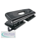 5 Star Office Punch 4-Hole Metal with Plastic Base Capacity 16x 80gsm Black