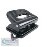 5 Star Office Punch 2-Hole Plastic Base Metal Handle Capacity 20x 80gsm Black