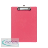 5 Star Office Clipboard Solid Plastic Durable with Rounded Corners A4 Pink