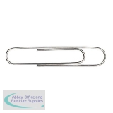 5 Star Office Giant Paperclips Metal Extra Large Length 51mm Plain [Pack 10x100]