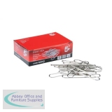 5 Star Office Giant Paperclips Metal Extra Large Length 51mm Plain [Pack 100]