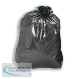 5 Star Facilities Compactor Bin Liners Extra HeavyDuty 110Litre Capacity W430/770xH950mm Black [Pack 200]