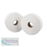 5 Star Facilities Jumbo Toilet Roll 2-ply Sheet Size 250x92mm 410m White [Pack 6]