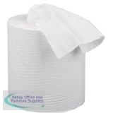 5 Star Facilities Centrefeed Tissue Refill for Jumbo Dispenser Two-ply L150mxW180mm White [Pack 6]