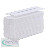 5 Star Facilities Hand Towel C-Fold One-Ply Recycled Size 230x310mm 100 Towels Per Sleeve White [Pack 24]