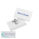 5 Star Office Name Badge with Combi-Clip 54x90mm [Pack 50]