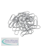 5 Star Office Paperclips Large Non-tear Clip Length 33mm Polished Steel [Pack 1000]