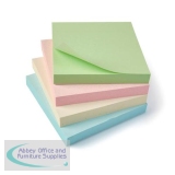 5 Star Eco Repositionable Notes 76x76mm Re-Move Pastel [Pack 12]