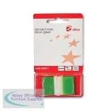 5 Star Office Standard Index Flags 50 Sheets per Pad 25x45mm Green [Pack 5]