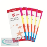 5 Star Office Index Flag Neon Four Colour [Pack 5]