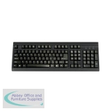 5 Star Office Keyboard USB Wired Hot Keys Black