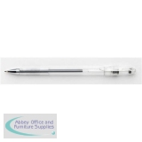 5 Star Office Roller Gel Grip Pen 1.0mm Tip 0.5mm Line Black [Pack 10]