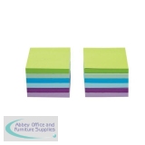 5 Star Office Re-Move Sticky Notes 76x76mm 6 Neon/Pastel Colours 100 Sheets per Pad [Pack of 12]