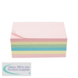 5 Star Office Extra Sticky Re-Move Notes Pad of 90 Sheets 76x127mm 4 Assorted Pastel Colours [Pack 6]
