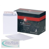 Plus Fabric Envelopes PEFC Pocket Peel & Seal 120gsm C5 229x162mm White Ref B26139 [Pack 500]